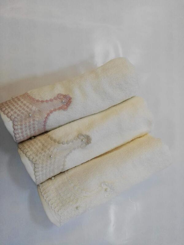 Özdilek Havlu 50*90 Güpürlü Beyza Krem