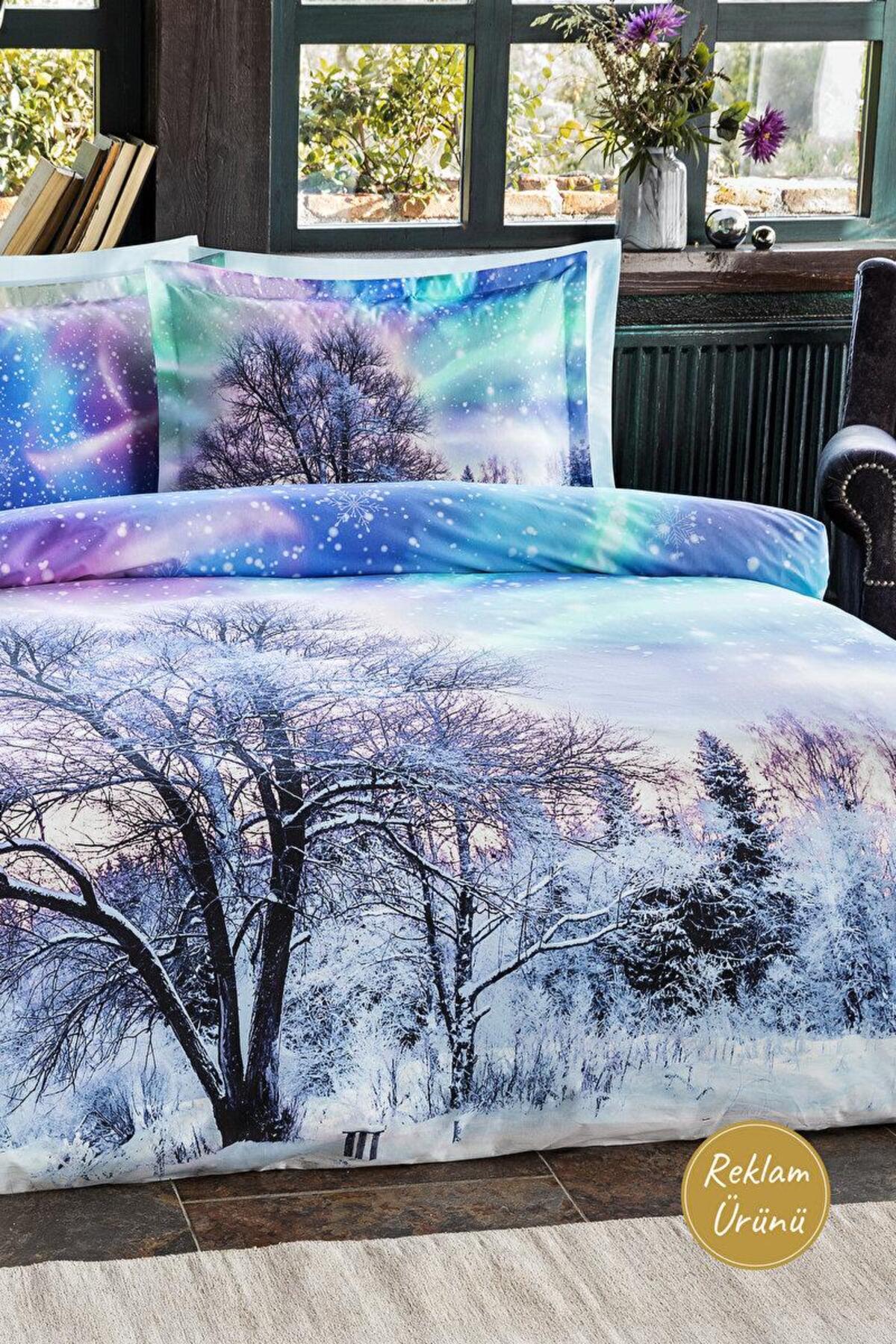 Özdilek Nevresim Takımı Çift Kişilik Ranforce Northern Lights Mint