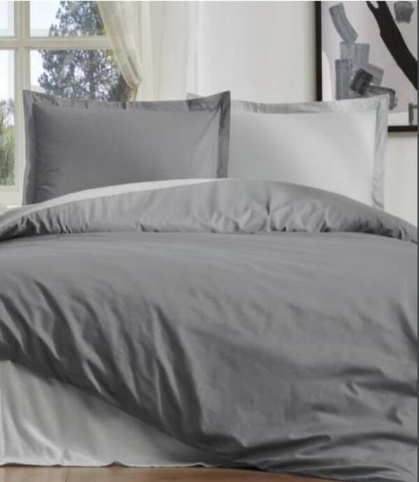 Özdilek Nevresim Takımı Tek Kişilik Ranforce Colourıst Gümüş-Antrasit