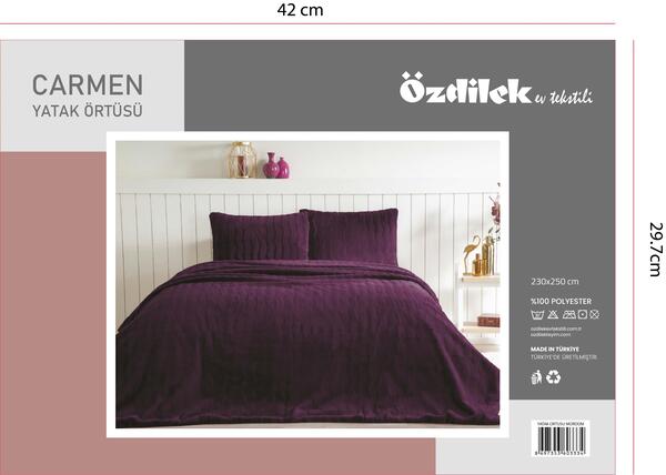 Özdilek Yatak Örtüsü Çift Kişilik Carmen Mürdüm