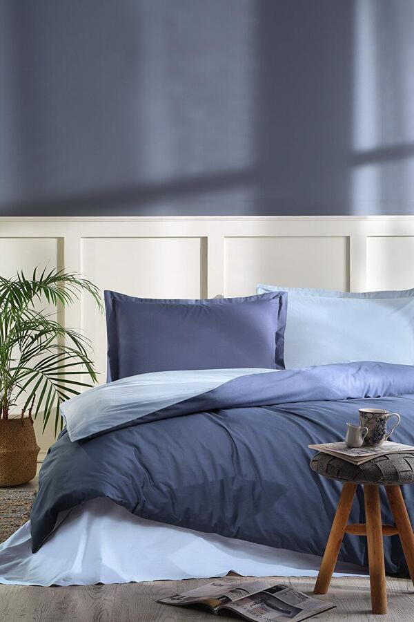 Özdilek Nevresim Takımı Tek Kişilik Ranforce Colourıst Indıgo-Gökmavisi