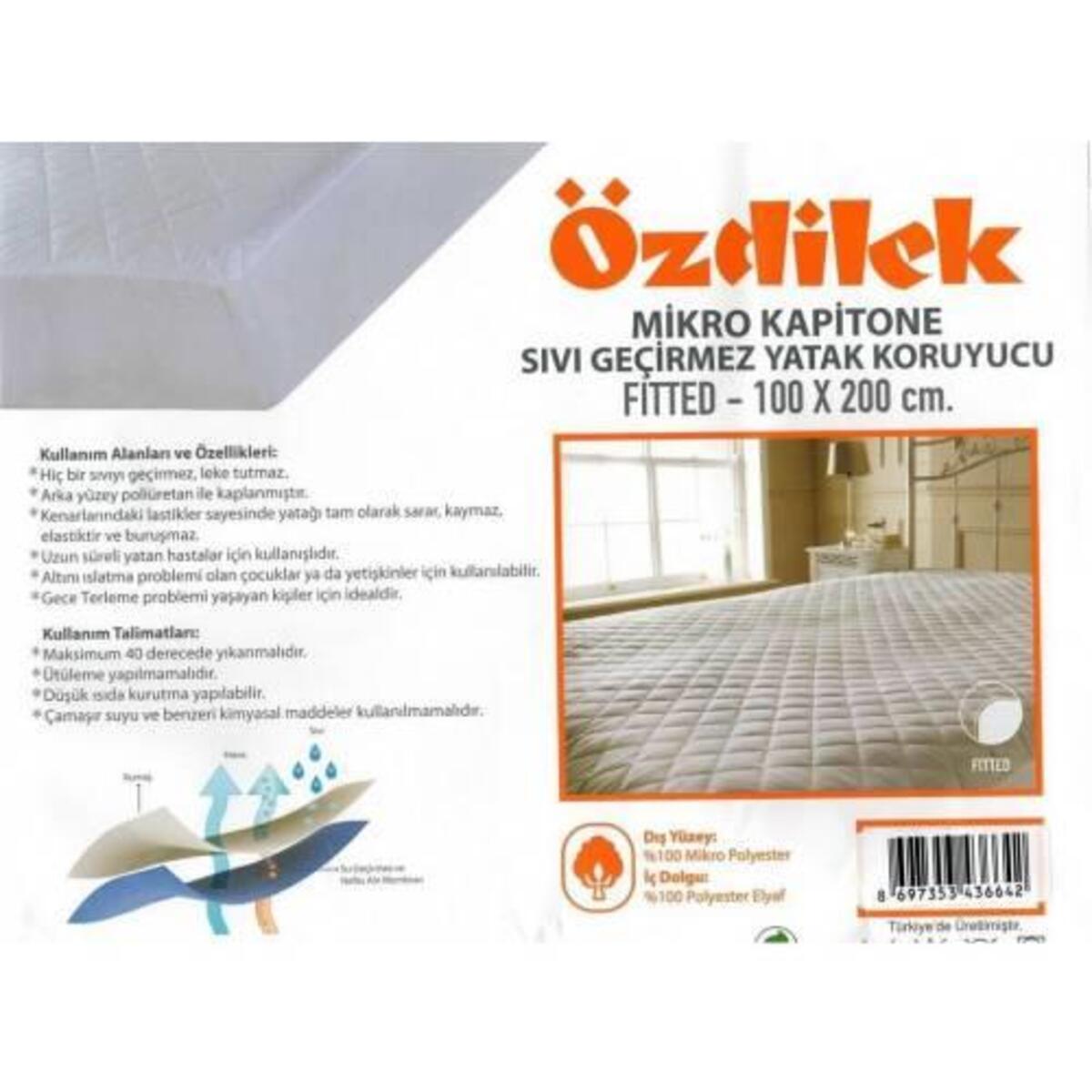 Özdilek Alez 100*200 Kapitone Sıvı Geçirmez Fitted