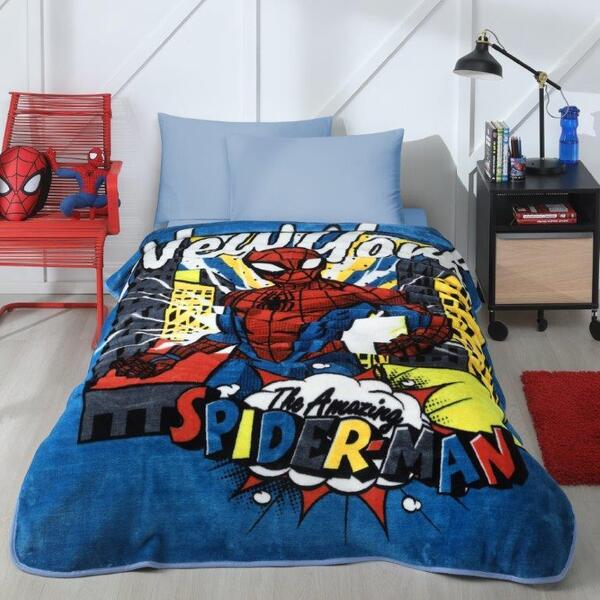 Özdilek Battaniye Tek Kişilik Lisanslı Spiderman New York