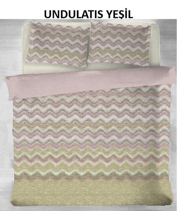 Nev Nevresim Takımı Tek Kişilik Ranforce Undulatıs Yeşil