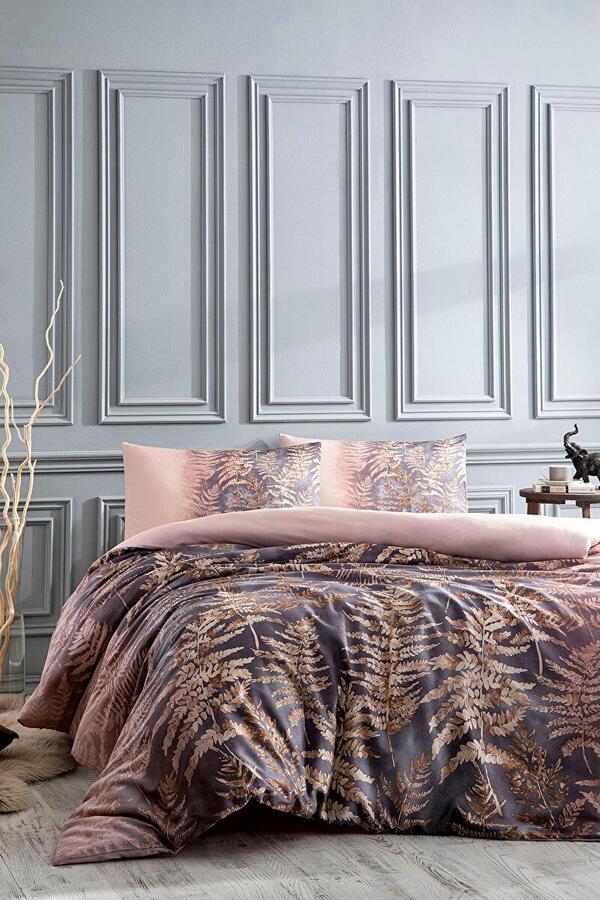 Özdilek Uyku Seti Çift Kişilik Ranforce Brisa Folha Pudra