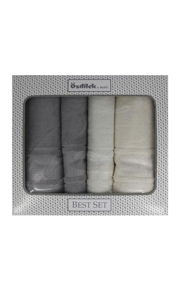 Özdilek Best Set Blossom Krem-Gri