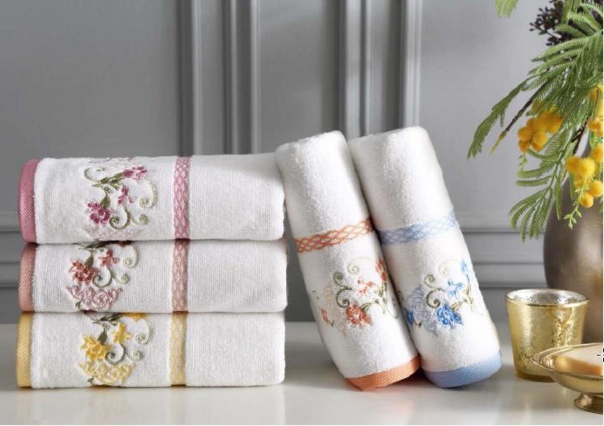 Özdilek Havlu 50*90 Azalea Beyaz-Pembe