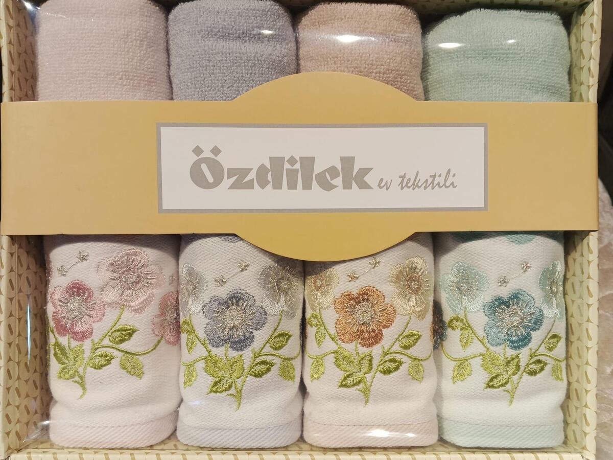Özdilek Havlu Kutulu 4 Lü Salvıa Renkli