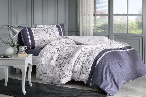 Özdilek Nevresim Takımı Çift Kişilik Ranforce Branch Beyaz