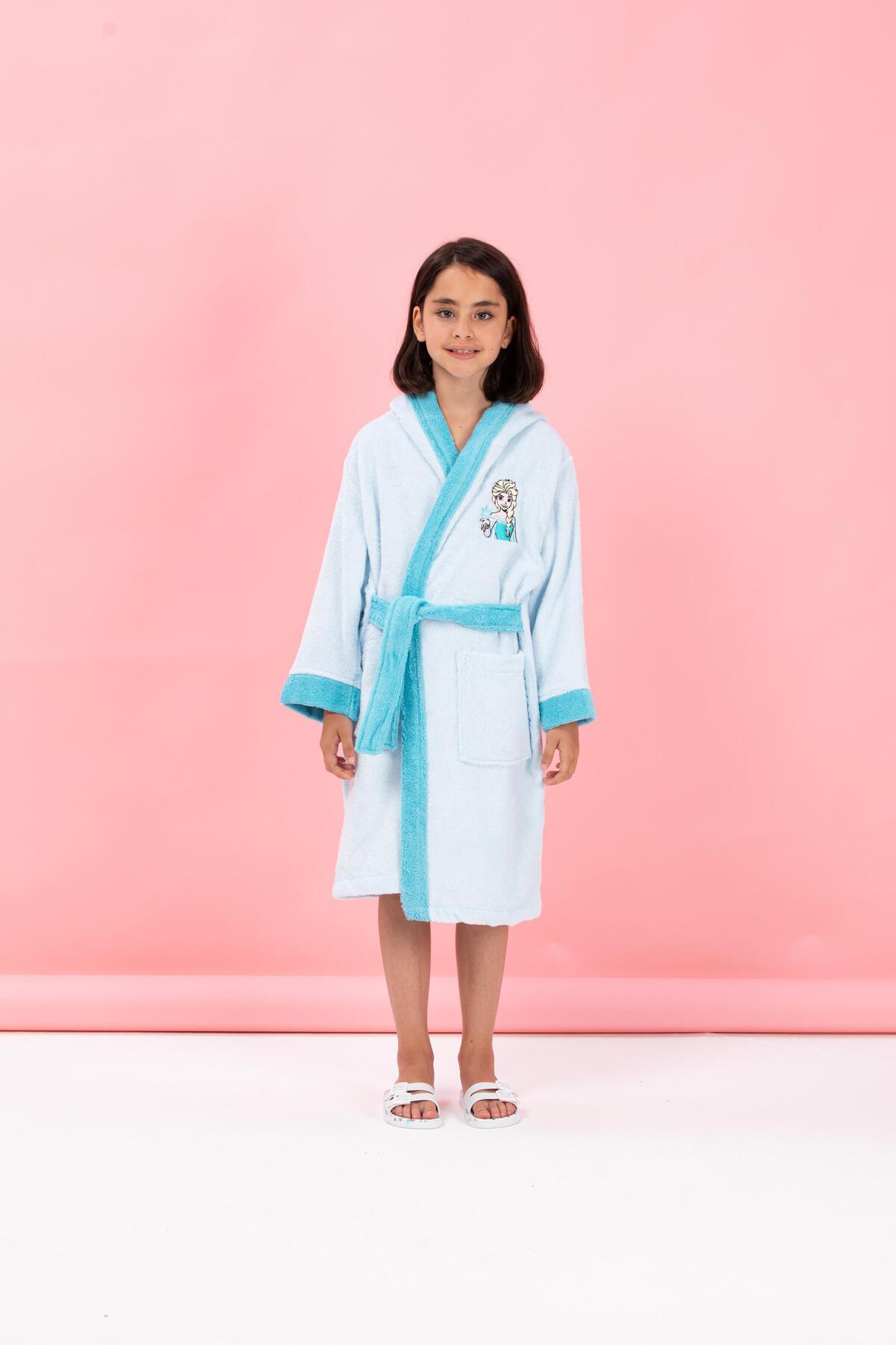 Özdilek Bornoz Çck. Dis. Nak.Frozen Snowflake 9-10 Y.Mavi