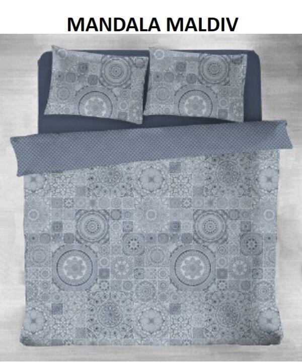 Nev Nevresim Takımı Tek Kişilik Ranforce Mandala Mıstıco Mavi