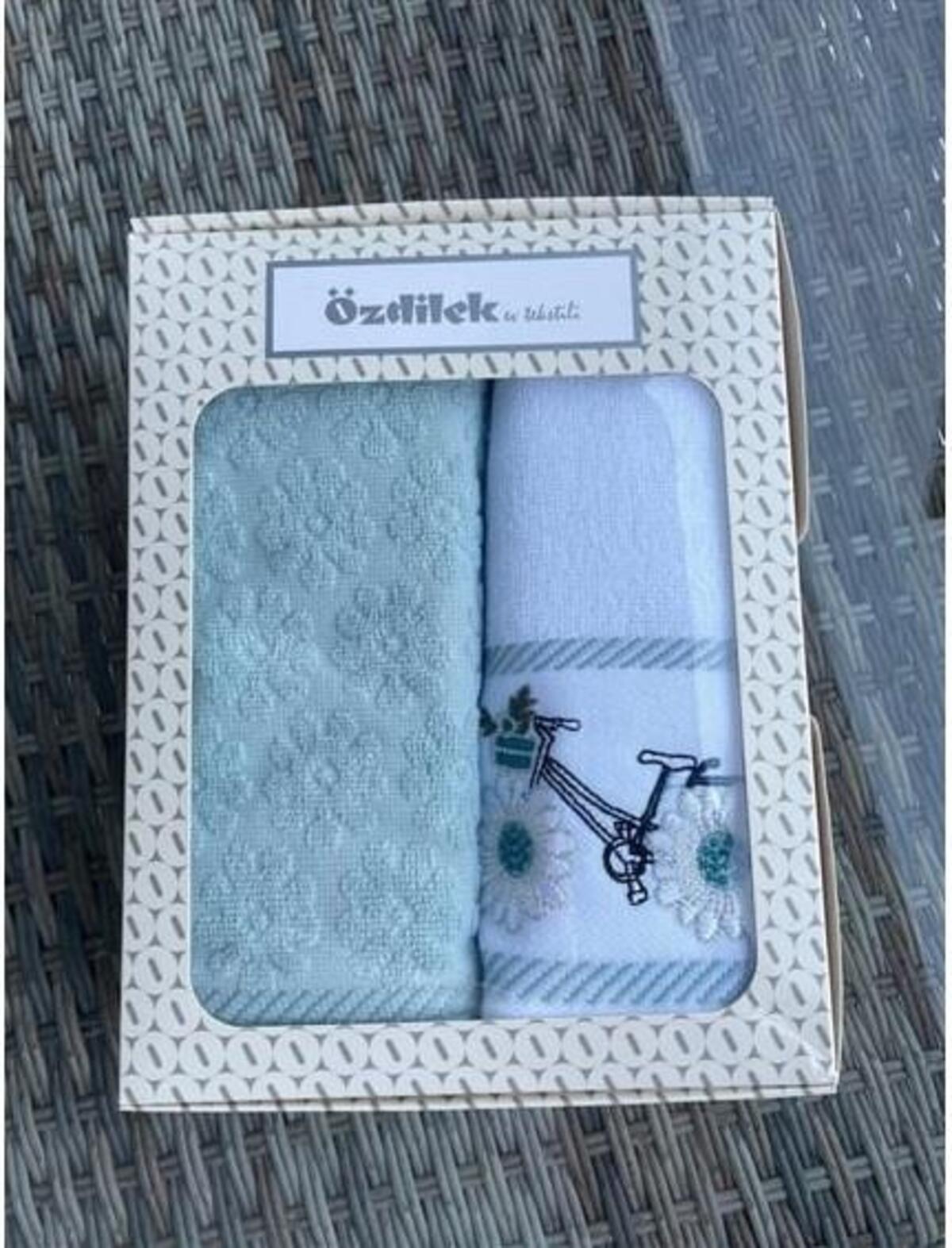 Özdilek Havlu Kutulu 2 Li Daisy Border Mint