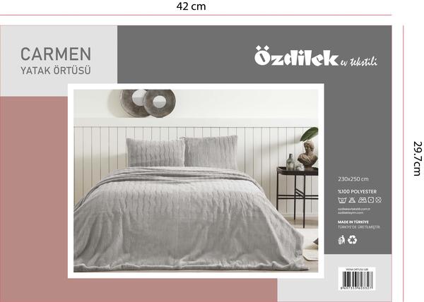 Özdilek Yatak Örtüsü Çift Kişilik Carmen Gri