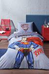 Özdilek Nevresim Takımı Tek Kişilik Lisanslı Superman Lıght Mavı