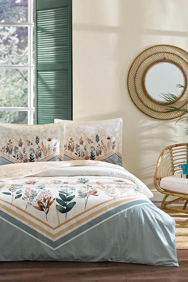 Özdilek Nevresim Takımı Tek Kişilik Ranforce Astılbe Krem