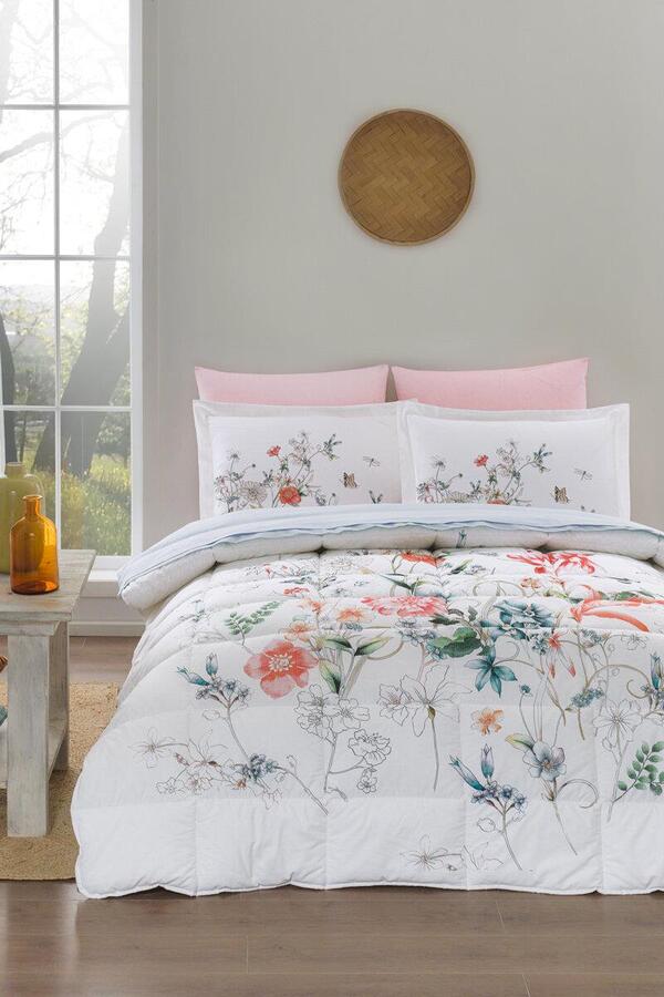 Özdilek Uyku Seti Çift Kişilik Ranforce Florido Pembe