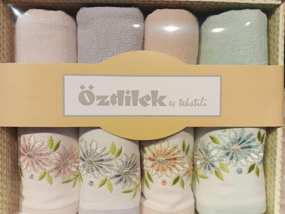 Özdilek Havlu Kutulu 4 Lü Salvıa Renkli (Dy)