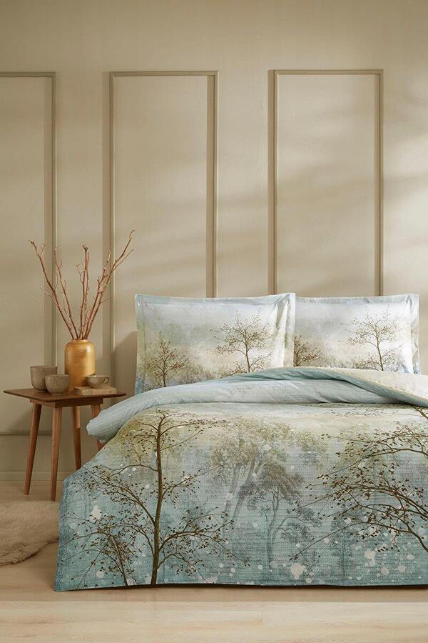 Özdilek Nevresim Takımı Çift Kişilik Ranforce Fitted Inverno Bej